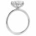 2.55 carat Oval Lab Diamond Pave Basket Solitaire Ring profile