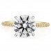 3.15 carat Round Lab Diamond Pave Band Ring flat