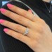 1.50ct Round Diamond Three-Stone & Pave Engagement Ring lifestyle