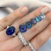 7.75ct Oval Sapphire Three-Stone Ring lifestyle