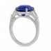 7.75ct Oval Sapphire Three-Stone Ring profile