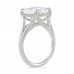 Radiant Cut Moissanite Split Band Solitaire Engagement Ring profile