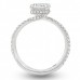 1.92ct Emerald Diamond Platinum Swoop Ring profile
