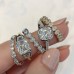 2.20 carat Asscher Cut Diamond Three-Stone Bezel Ring lifestyle