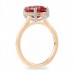 Pink Tourmaline Rose Gold Solitaire Ring side view