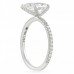 1.79 carat Pear Shape Diamond Pave Prong Engagement Ring profile