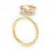 Oval Morganite And Diamond Two-Tone Hidden Halo™ Ring profile