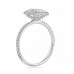 1.01ct Radiant Cut Diamond Soft-Edge Halo Engagement Ring side