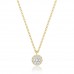 Diamond Disc Necklace yellow gold 