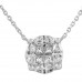 Princess and Marquise Diamond Cluster Pendant zoom in