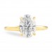 Oval Moissanite Super Slim Band Engagement Ring