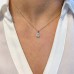 Petite Oval Diamond Halo Pendant lifestyle