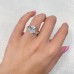 2.85 carat Oval Lab Diamond Two-Tone Solitaire Engagement Ring lifestyle pair