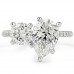 2ct Pear & 1ct Round Diamond Duo Ring top