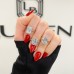 5.01 carat Hybrid Step-Cut Invisible Gallery™ Engagement Ring lifestyle red nails