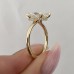2.72 Carat Marquise Cut Lab Diamond Ring lifestyle pinch