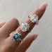 5.03 carat Antique Cushion Lab Diamond Lotus Double Band Ring lifestyle finger