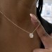 1.55 carat Oval Lab Diamond Bezel Pendant lifestyle neck