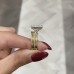 4.19 carat Radiant Cut Lab Diamond Pave Prong Ring lifestyle profile
