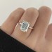 3.09 carat Emerald Cut Lab Diamond Solitaire Ring lifestyle finger