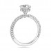 1.01ct Round Diamond Three-Row Band Engagement Ring profile