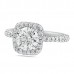 1.52ct Round Diamond Halo Three-Row Engagement Ring halo