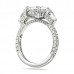 Round Moissanite Three-Stone Engagement Ring side
