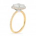 1.50 Carat Radiant Cut Two-Tone Halo Engagement Ring profile