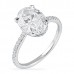 2.30 Carat Oval Diamond Invisible Gallery™ Engagement Ring angle
