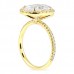 2.50ct Oval Diamond Yellow Gold Halo Engagement Ring side
