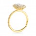 Cushion Cut Moissanite Yellow Gold Halo Engagement Ring gallery