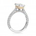 1.20ct Radiant Cut Diamond Triple-Row Engagement Ring cathedral
