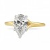 PEAR SHAPE YELLOW GOLD SPLIT BAND RING