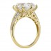 7 Carat Antique Cushion Cut Diamond Two-Row Ring profile