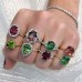 Ruby and Diamond Platinum Engagement Ring lifestyle fist