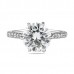 Round Moissanite Two-Tone Engagement Ring top