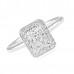 1.01 carat Radiant Cut White Gold Halo Engagement Ring angle