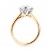 1.72 carat Round Diamond Bezel Set Two-Tone Engagement Ring profile