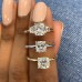 1.60ct Cushion Cut Diamond Yellow Gold Solitaire Engagement Ring finger