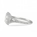 2.01ct Princess Cut Diamond Halo & Split Engagement Ring side