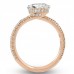 1.75ct Marquise Diamond Rose Gold Swoop Ring profile