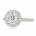round moissanite halo engagement ring