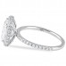 1.91 Carat Cushion Cut Diamond Halo Engagement Ring flat side