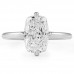2.53 carat Cushion Cut Diamond Compass Prong Ring flat