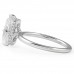 2.53 carat Cushion Cut Diamond Compass Prong Ring profile