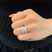 4.55ct Round Lab Diamond Three Row Band Ring lifestyle