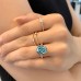 6.07ct Fancy Blue Antique Cushion Lab Diamond Ring lifestyle