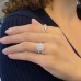 1.91 carat Round Lab Diamond in Cushion Halo Ring lifestyle