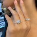2.84 carat Radiant Cut Lab Diamond Three-Stone Engagement Ring lifestyle