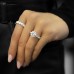 3.51 carat Round Lab Diamond U-Shape Band Ring lifestyle